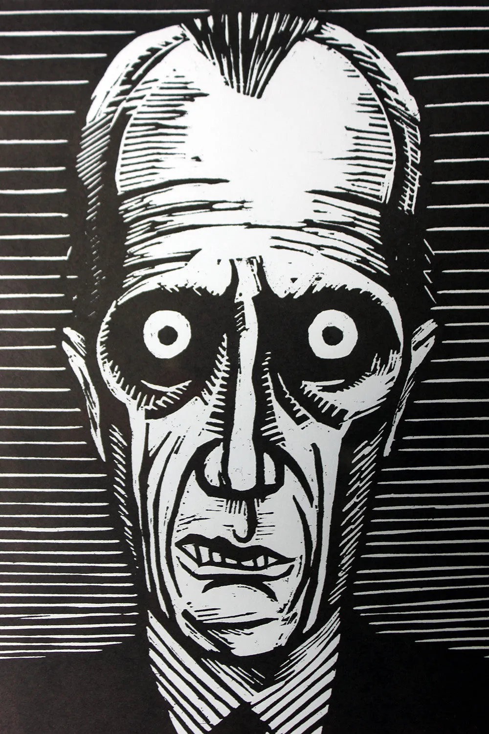 A Humorous Group of Six Framed English Political Satire Woodblock Print Posters c.1987