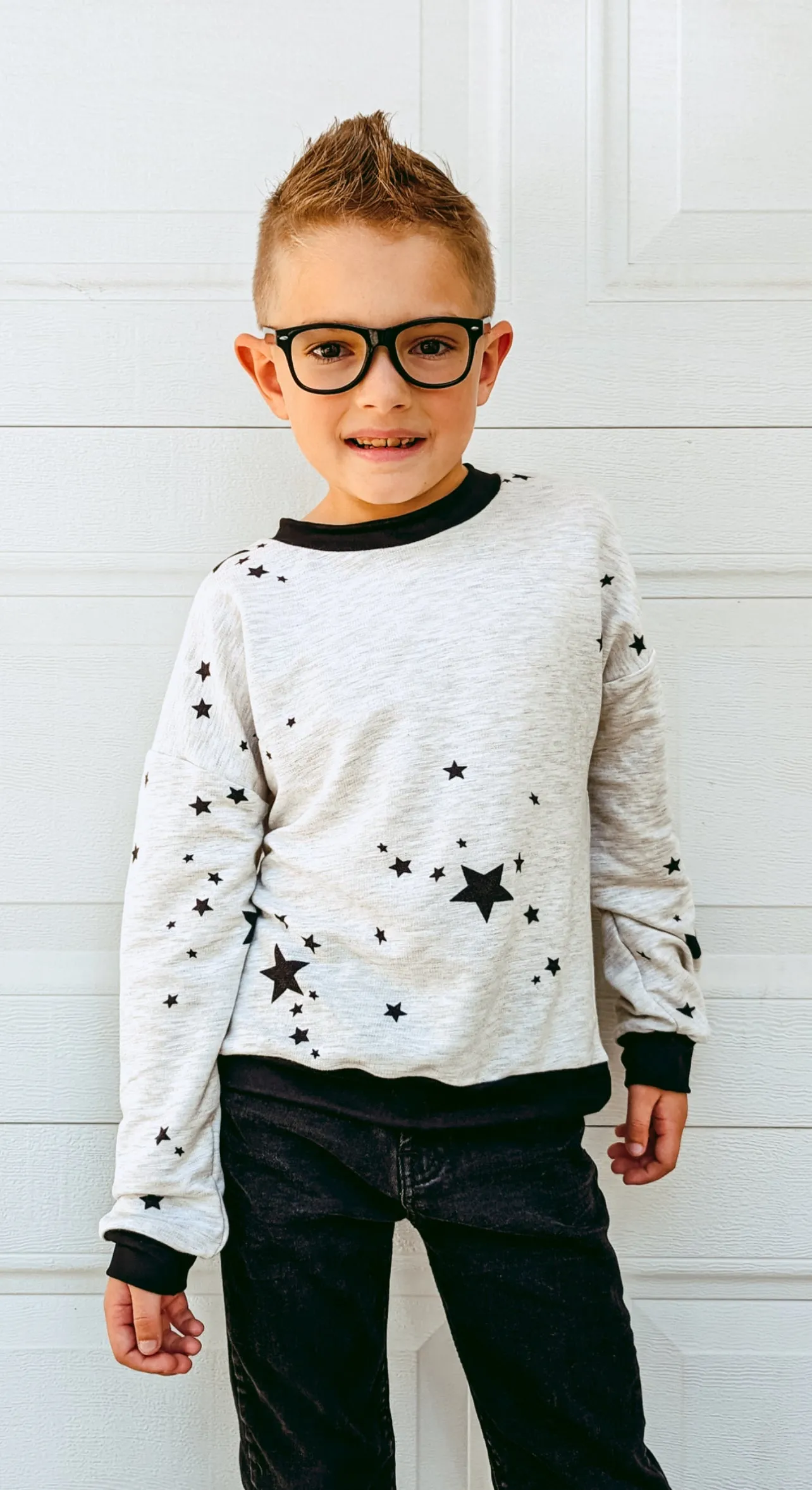 Boys Star Ringer Sweatshirt
