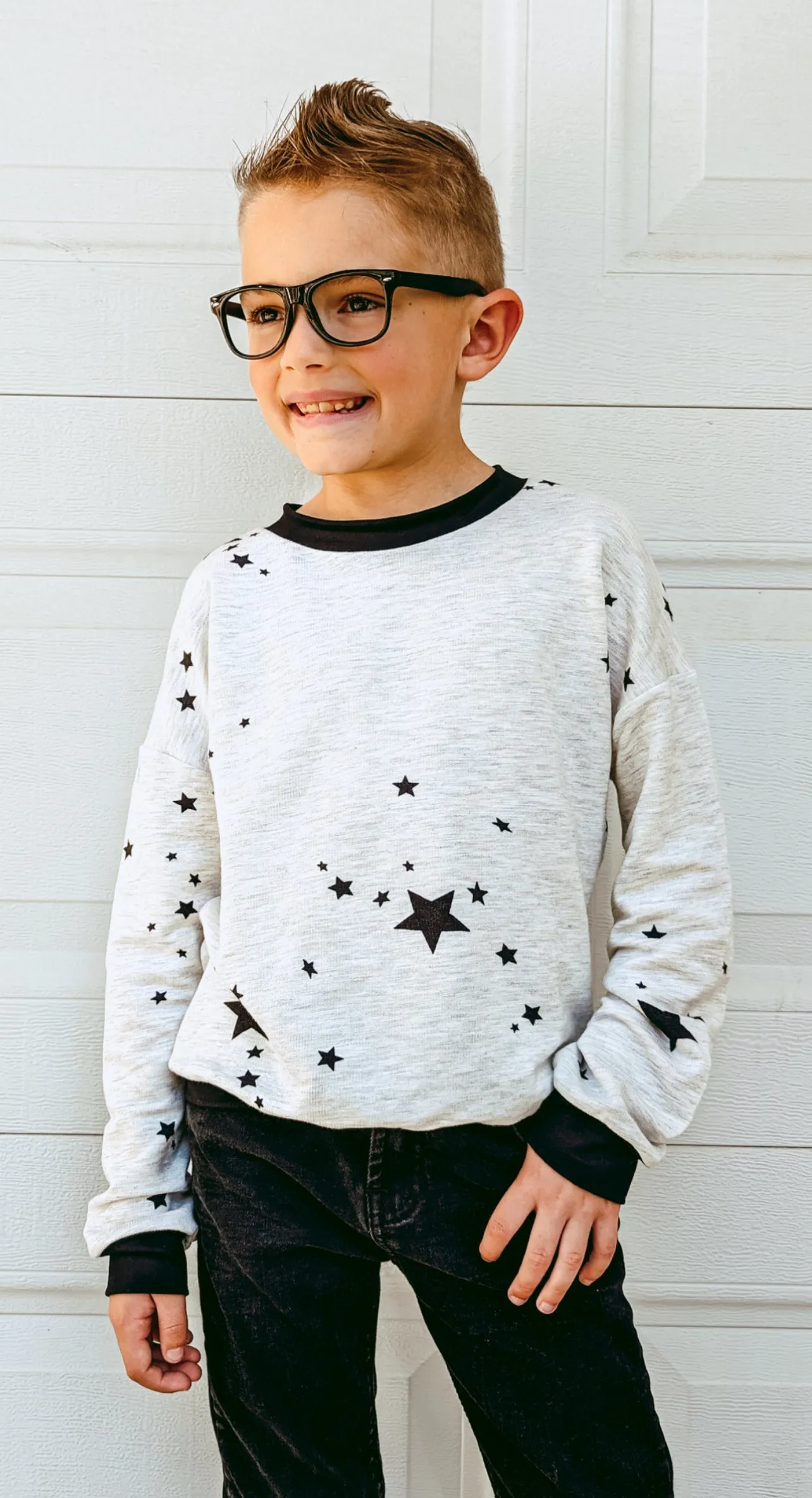Boys Star Ringer Sweatshirt