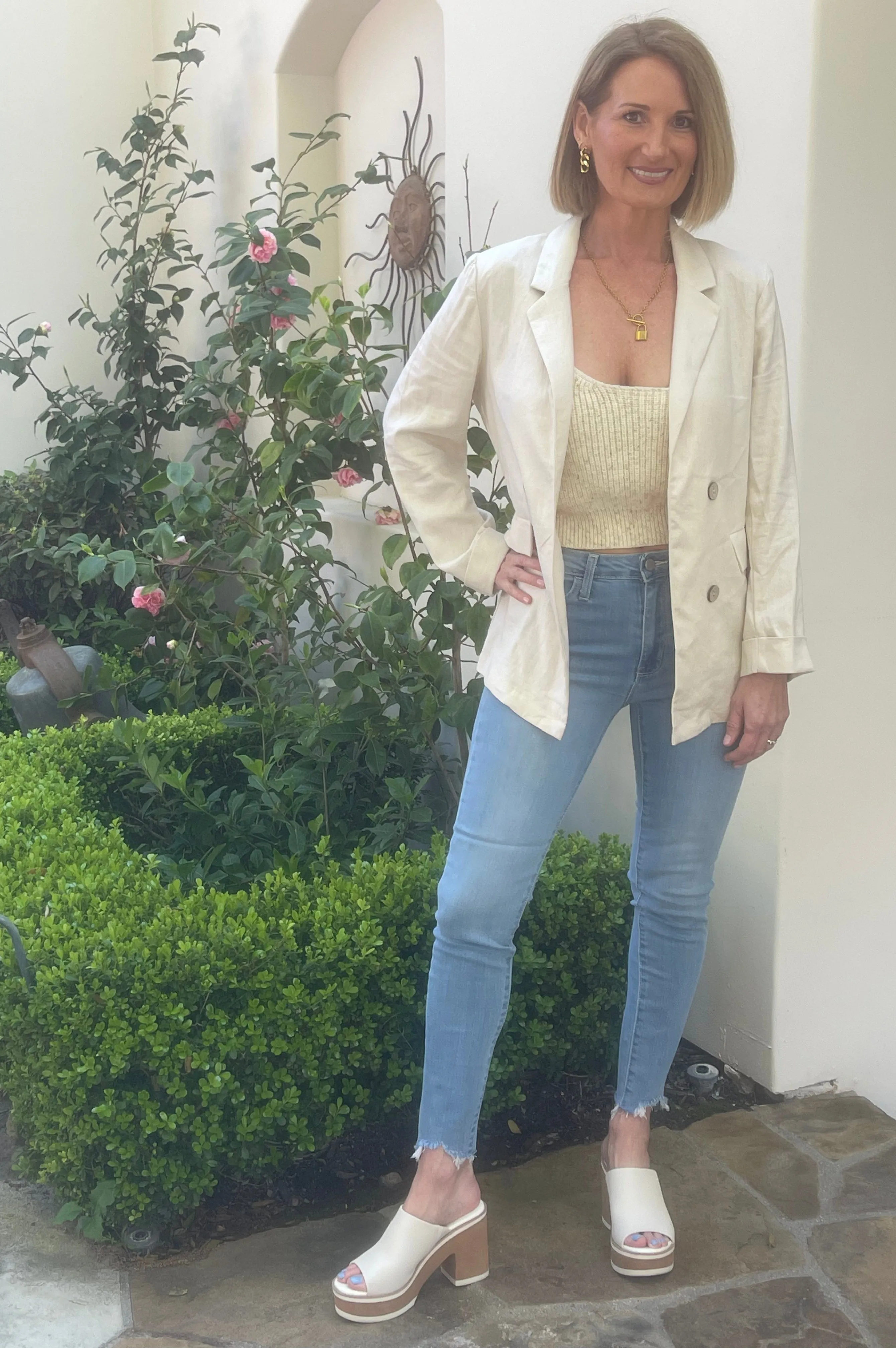 Business to Brunch Linen Blazer Natural