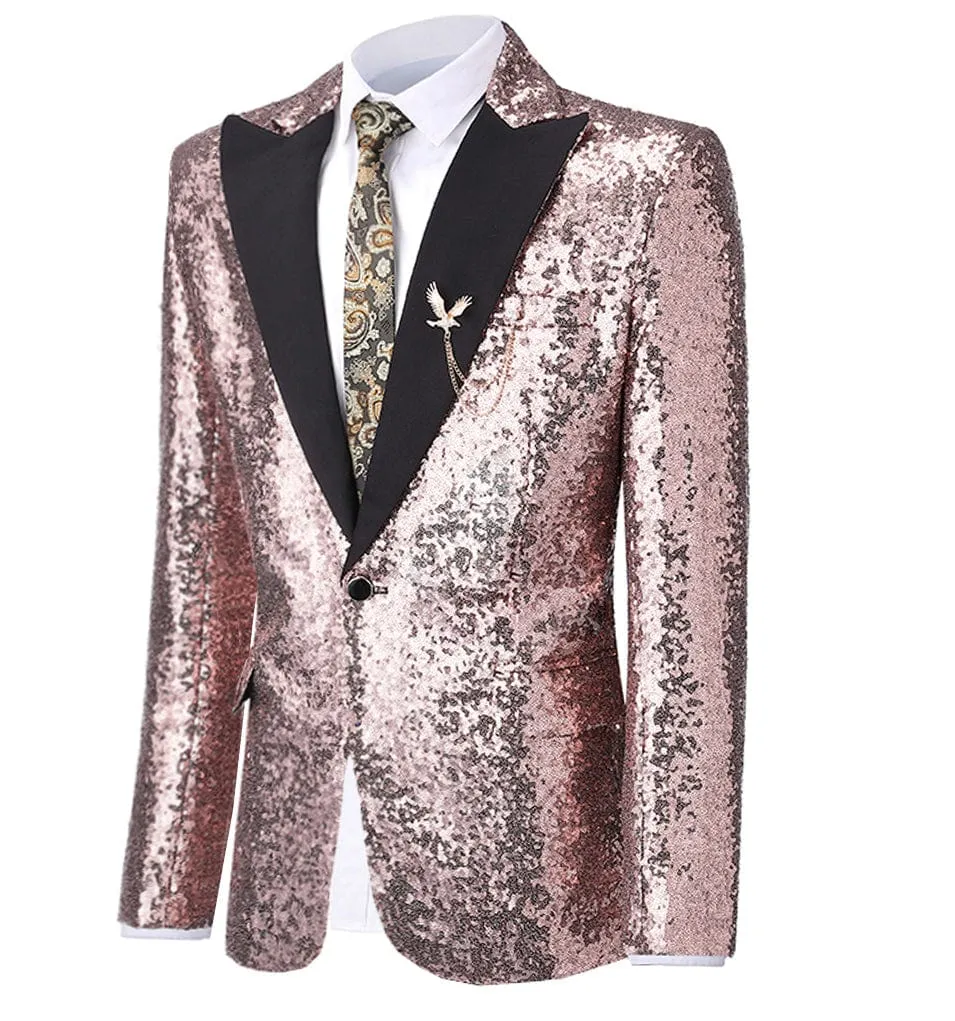 Casual Men's Floral Suit 2 Piece Business Tuxedos (Blazer Pants)