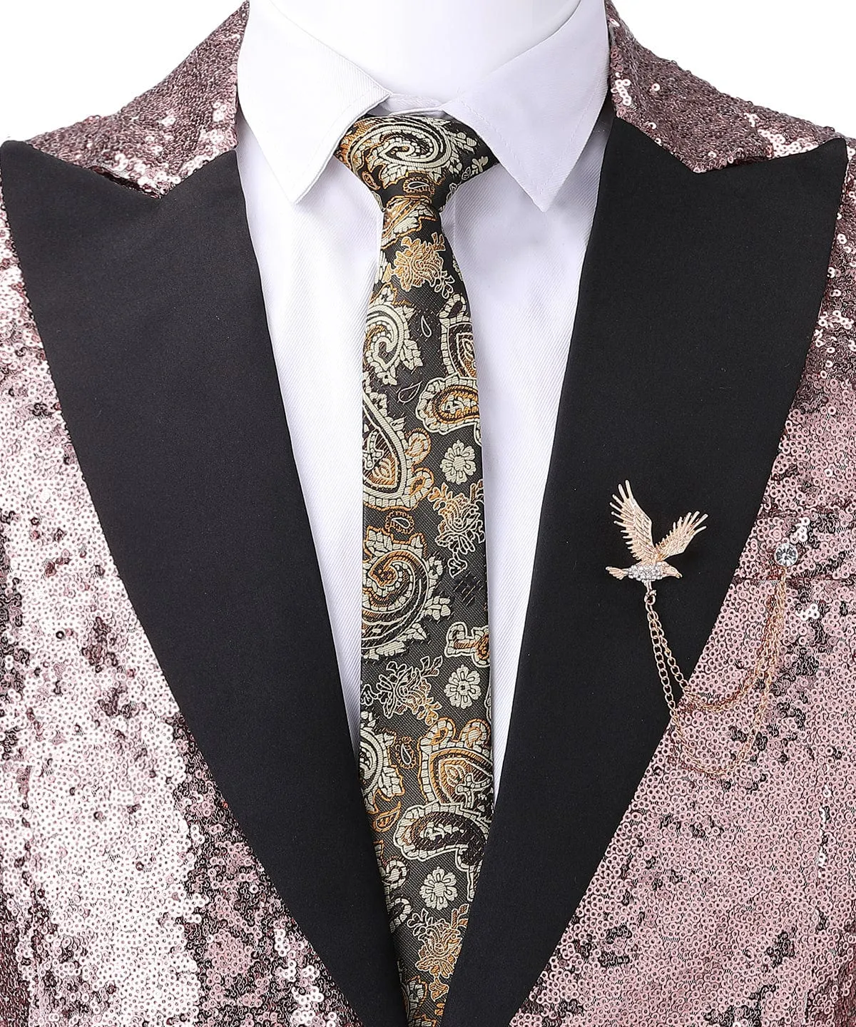 Casual Men's Floral Suit 2 Piece Business Tuxedos (Blazer Pants)