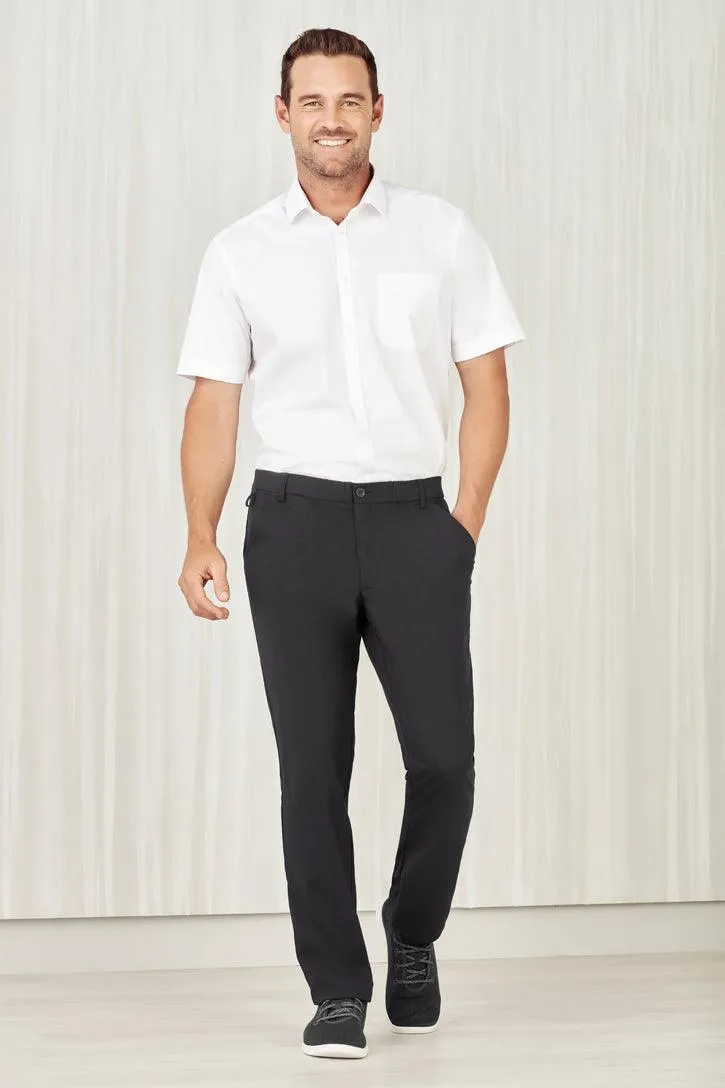 CL958ML Biz Care Mens Comfort Waist Flat Front Pant