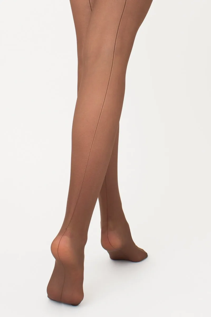 Giulia Chic Bikini 20 Denier Sheer Tights with Fine Back Seam