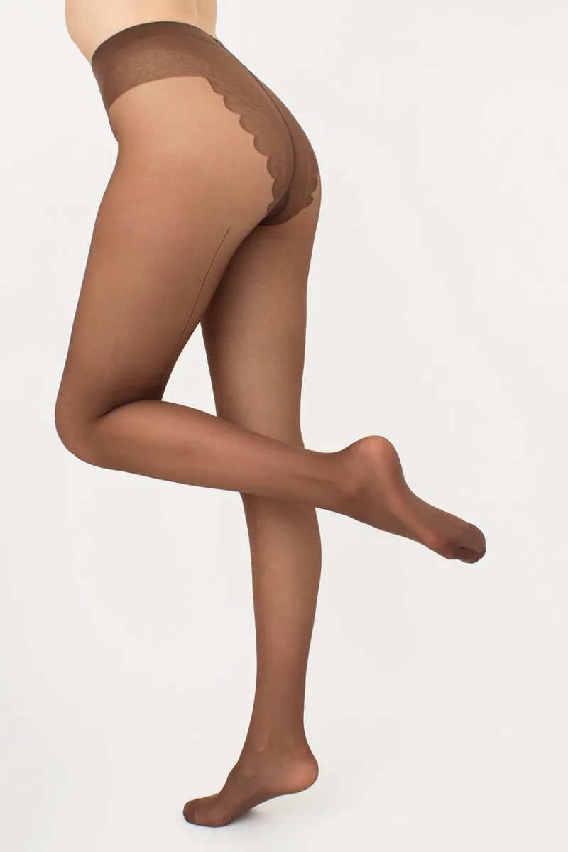 Giulia Chic Bikini 20 Denier Sheer Tights with Fine Back Seam