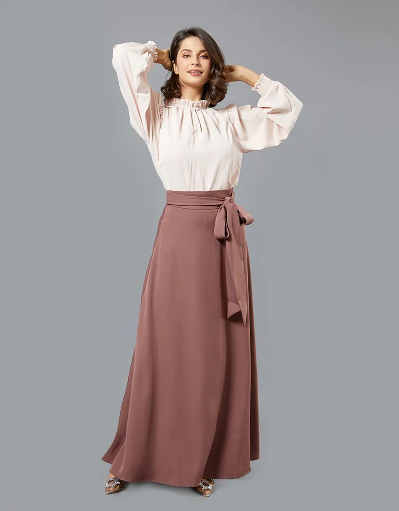 Lustrous A Line Skirt