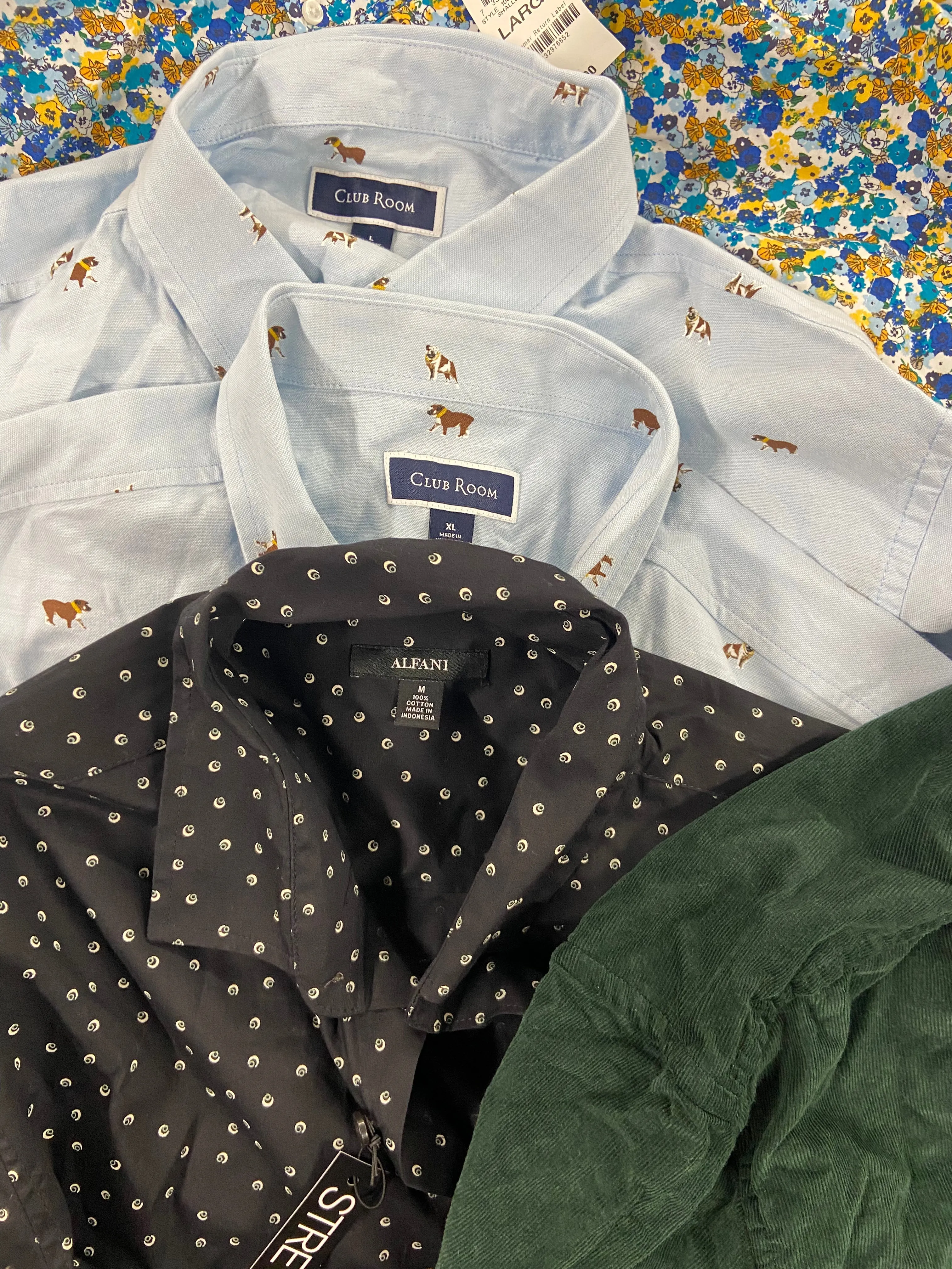 Men's Clothing Dress Shirts Wholesale Lot, MICHAEL KORS, WEATHERPROOF, JAYWALKER, CLUB ROOM, ALFANI, 16 items, Shelf Pulls, MSRP $944