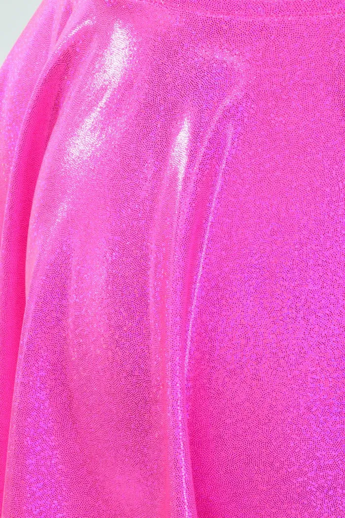 Neon Pink Sparkly Jewel Skater Skirt