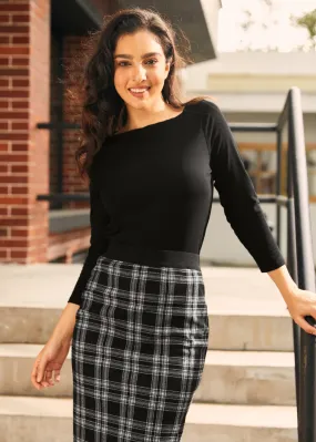 Old Hollywood 3/4 Sleeve Top