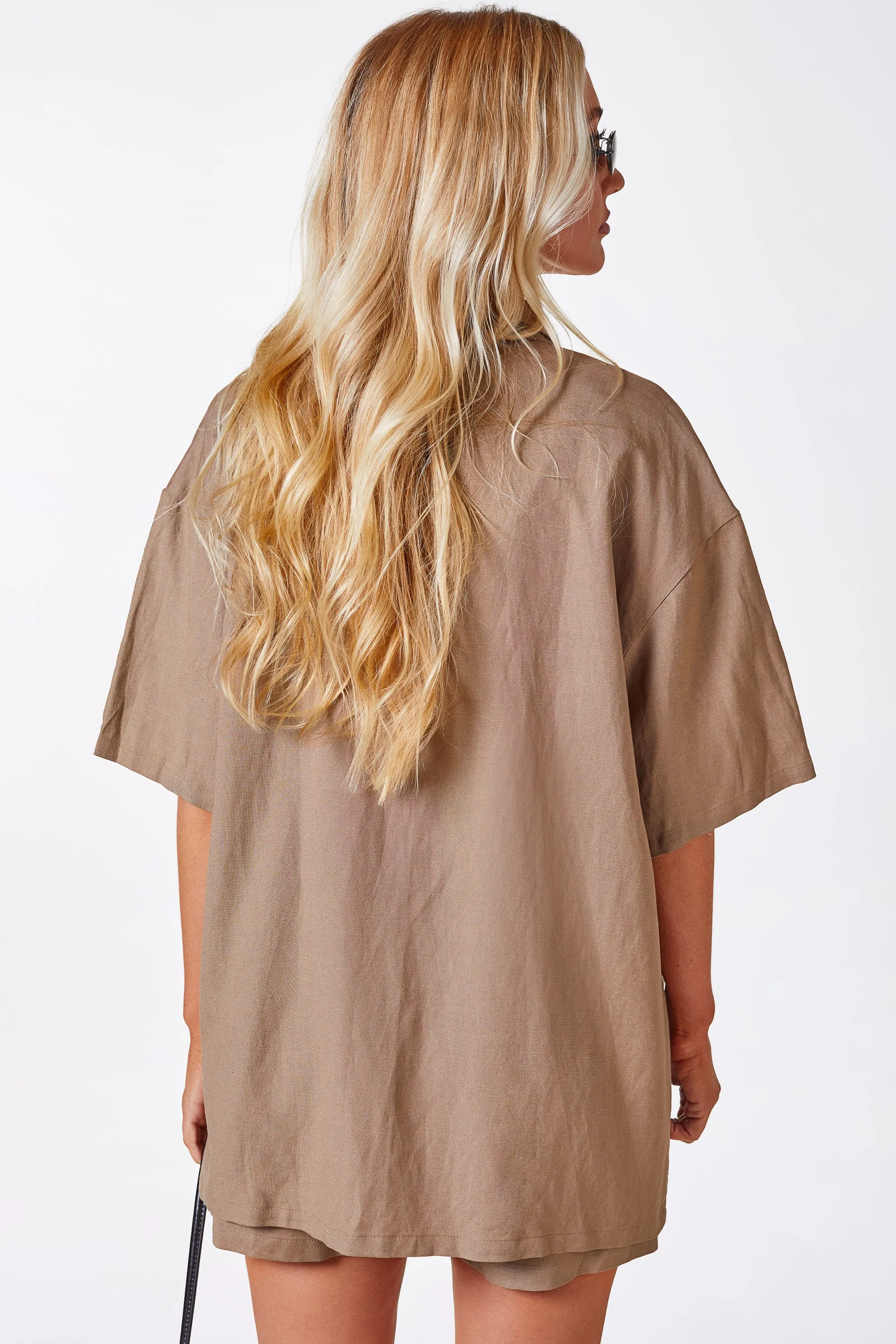 Rora Brown Top and Shorts Set