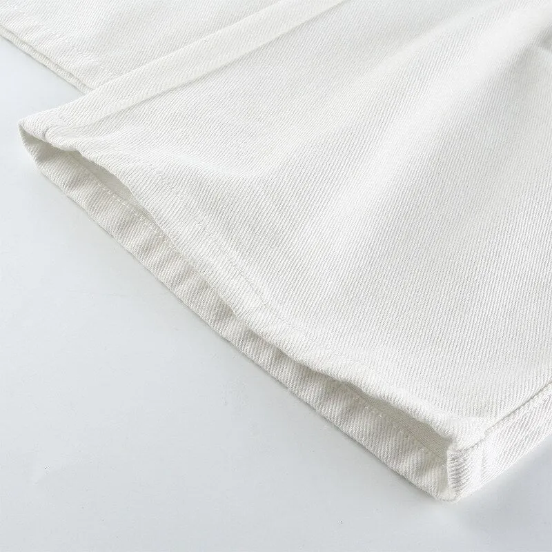 Straight and High Waist Cargo Pants