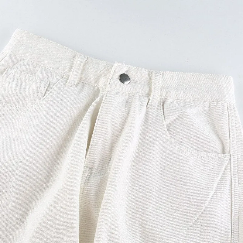 Straight and High Waist Cargo Pants