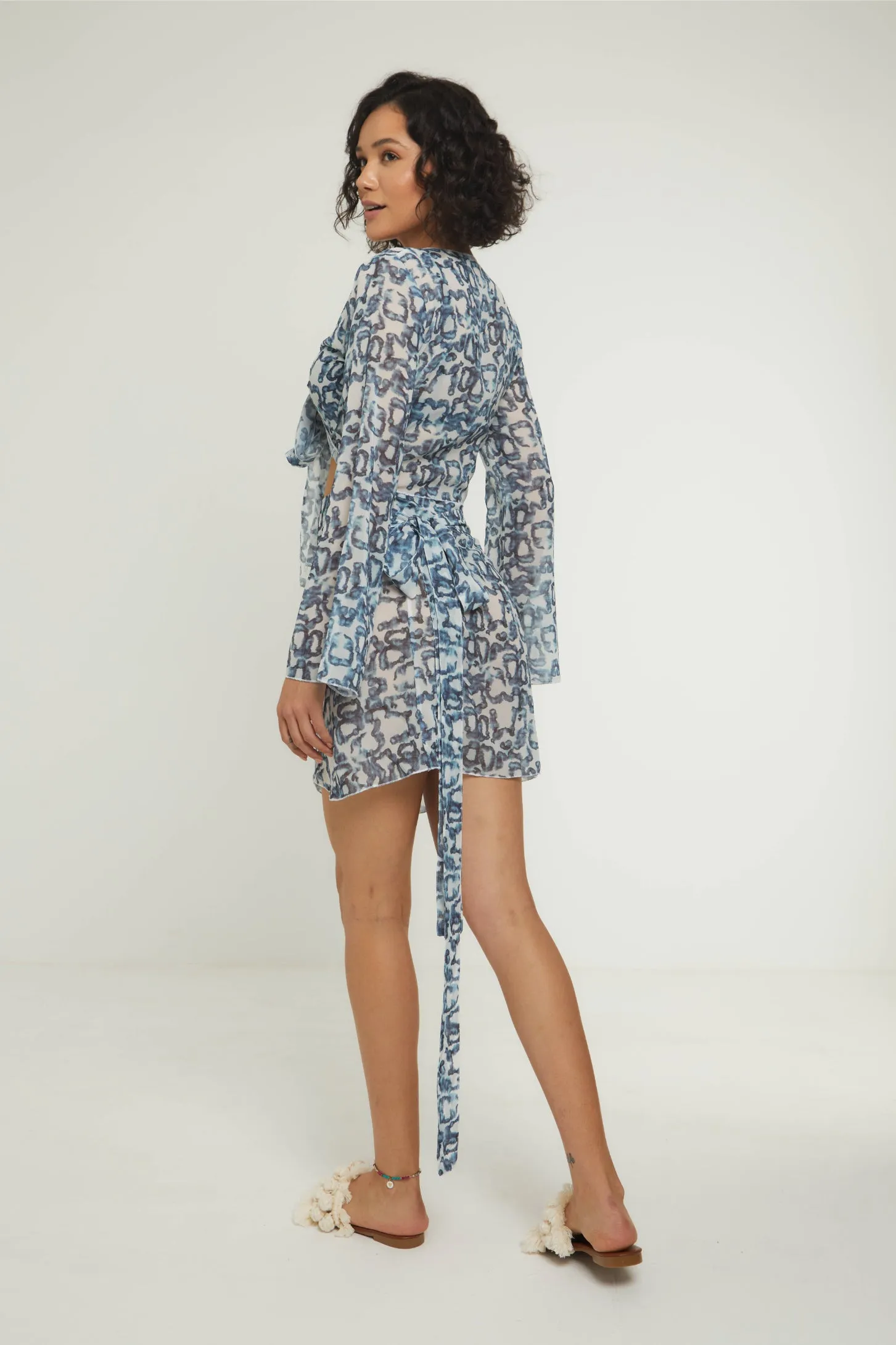 SUNNY DAYS WRAP TOP - BLUE