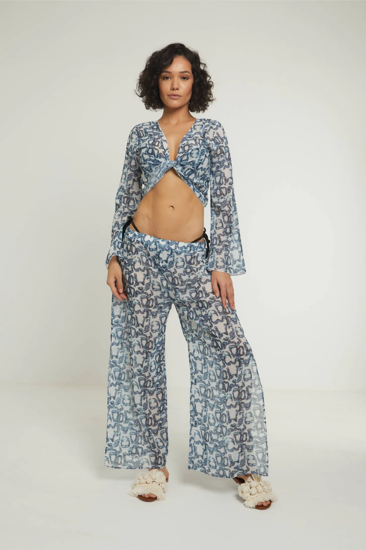 SUNNY DAYS WRAP TOP - BLUE